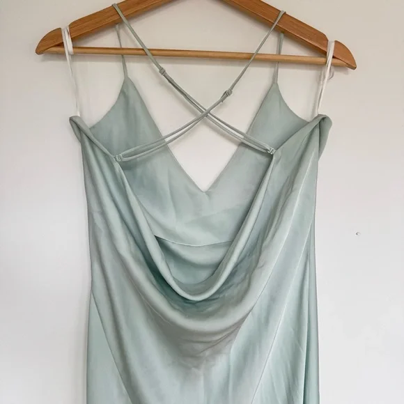 Aritzia Babaton Bellamy Cross Strap Plunge Back Satin Maxi Dress - Picture 4 of 10